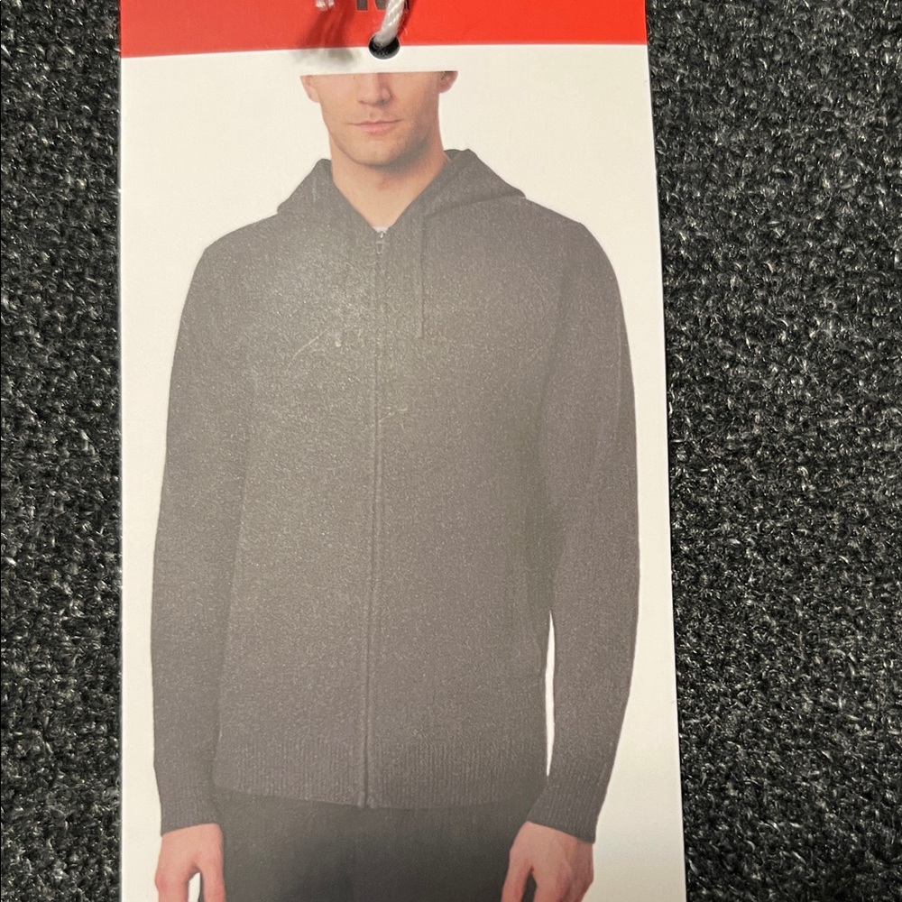 Men's Charcoal Zip-Up Hoodie